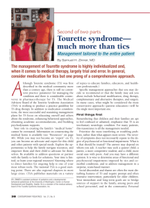 Tourette syndrome— much more than tics
