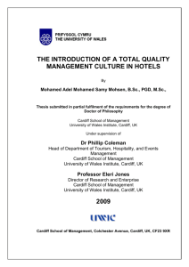 THE INTRODUCTION OF A TOTAL QUALITY MANAGEMENT