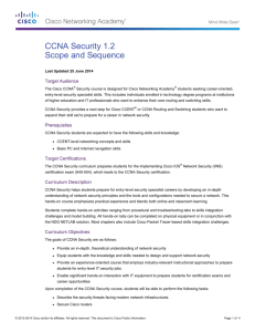 CCNA Security 1.2 Scope and Sequence