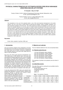 physical characteristics of cotton/polyester