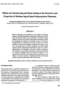 Effects of Cold-drawing and Heat-setting on the Structure and