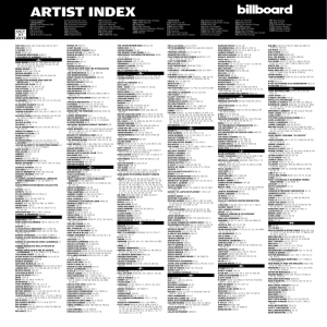 artist index