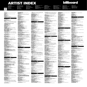 artist index