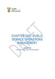 Operations Management Framework - Department of Public Service