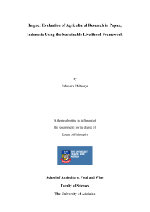 Impact Evaluation of Agricultural Research in Papua, Indonesia