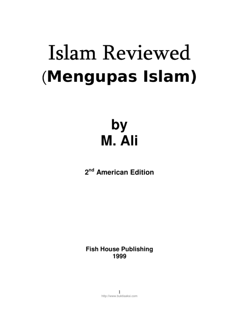 Islam Reviewed Islam Reviewed