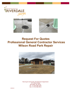 RFQ for Wilson Road Park Repair of Phase I