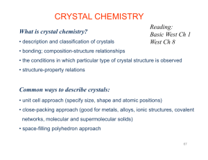 CRYSTAL CHEMISTRY - UCI Department of Chemistry