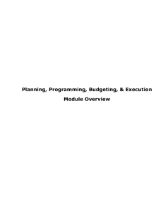 Planning Programming Budgeting & Execution