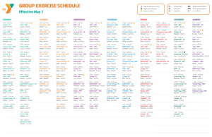 group exercise schedule - YMCA of Silicon Valley