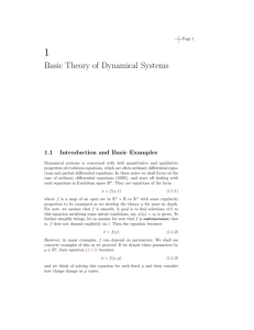 Basic Theory of Dynamical Systems