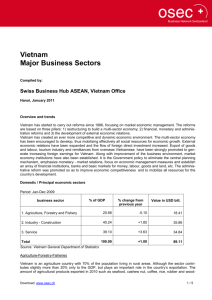 Vietnam Major Business Sectors - Switzerland Global Enterprise