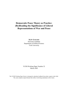 Democratic Peace Theory as Practice