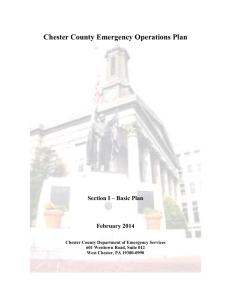 Chester County Emergency Operations Plan (EOP)