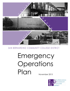 Emergency Operations Plan - San Bernardino Community College