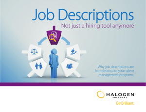 Job Descriptions - Halogen Software