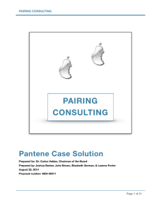 Pantene Case Solution