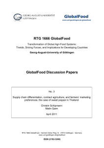 RTG 1666 GlobalFood GlobalFood Discussion Papers