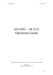 AN/APG – 68 (V5) Operations Guide