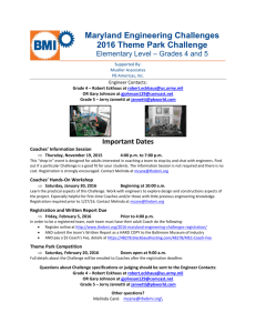 Maryland Engineering Challenges 2016 Theme Park Challenge