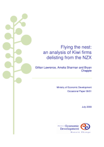 09/01 Flying the nest: an analysis of Kiwi firms delisting from the NZX