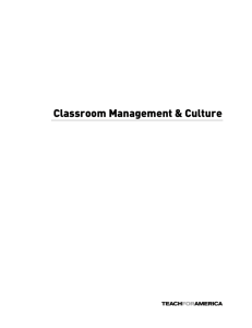 Classroom Management & Culture