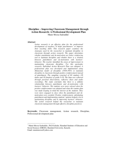 Improving Classroom Management through Action Research