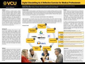 Digital Storytelling As A Reflective Exercise for