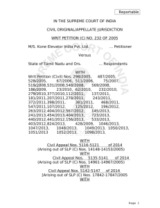 Judgement in the case of M/s Kone Elevator India Pvt. Ltd., vs State