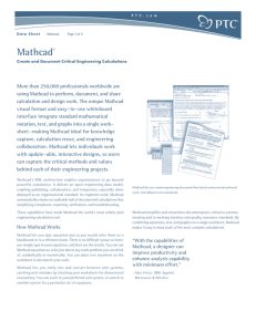 PTC Mathcad Benefits and Features
