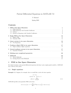 Partial Differential Equations in MATLAB 7.0