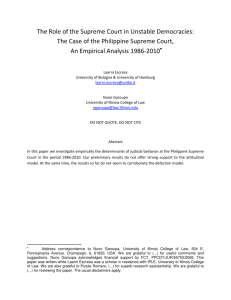 The Role of the Supreme Court in Unstable Democracies: The Case