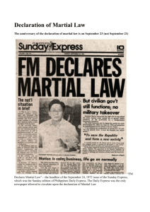 Declaration of Martial Law
