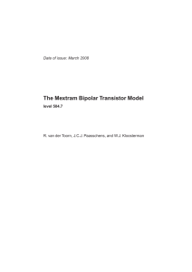 The Mextram Bipolar Transistor Model