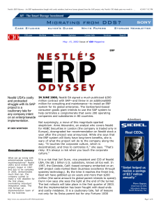 Nestle's ERP Odyssey - An ERP implementation fraught with costly