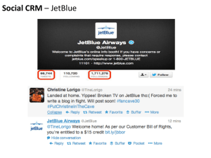 Social CRM – JetBlue