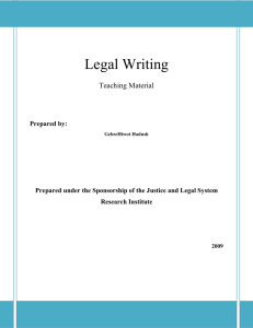 Legal Writing - Ethiopian Legal Brief