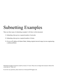 Subnetting Examples - Ubuntu Server Help
