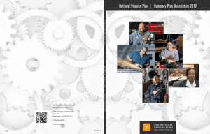 National Pension Plan | Summary Plan Description 2012