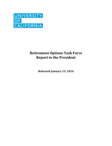 Retirement Options Task Force Report - UCnet