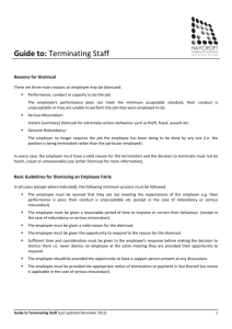 Guide to: Terminating Staff