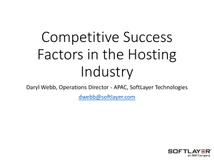 Competitive Success Factors in the Hosting Industry