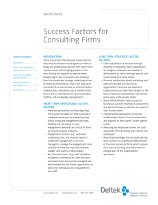 Success Factors for Consulting Firms