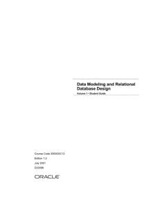 Data Modeling and Relational Database Design