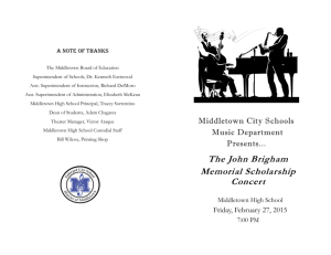 The John Brigham Memorial Scholarship Concert