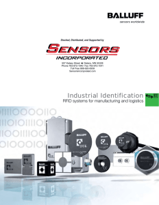Balluff RFID Catalog - Sensors Incorporated