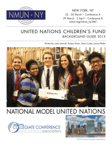 2015 UNICEF Background Guide - National Model United Nations