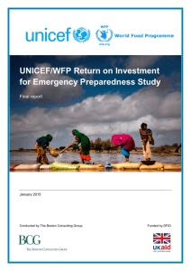 UNICEF/WFP Return on Investment for Emergency