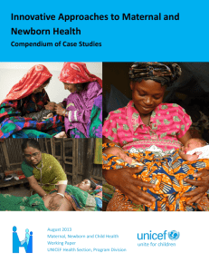 Innovative Approaches to Maternal and Newborn Health