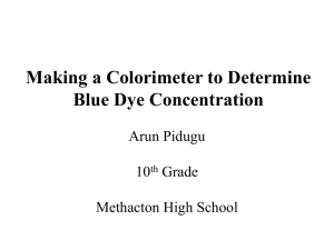 Making a Colorimeter to Determine Blue Dye